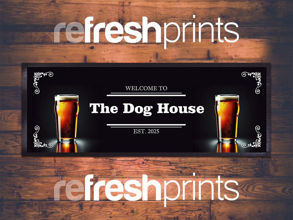 Beer Glass Medium Bar Runner