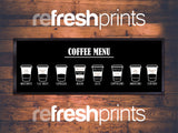 Coffee Menu Medium Bar Runner (2 Colours)
