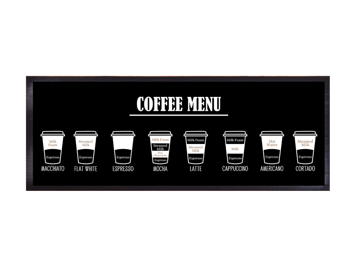 Coffee Menu Medium Bar Runner (2 Colours)