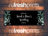 Wedding Leaves (Black) Medium Bar Runner