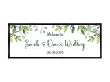 Wedding Leaves (White) Medium Bar Runner