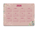 Pink Border Calendar Regular Mouse Mat