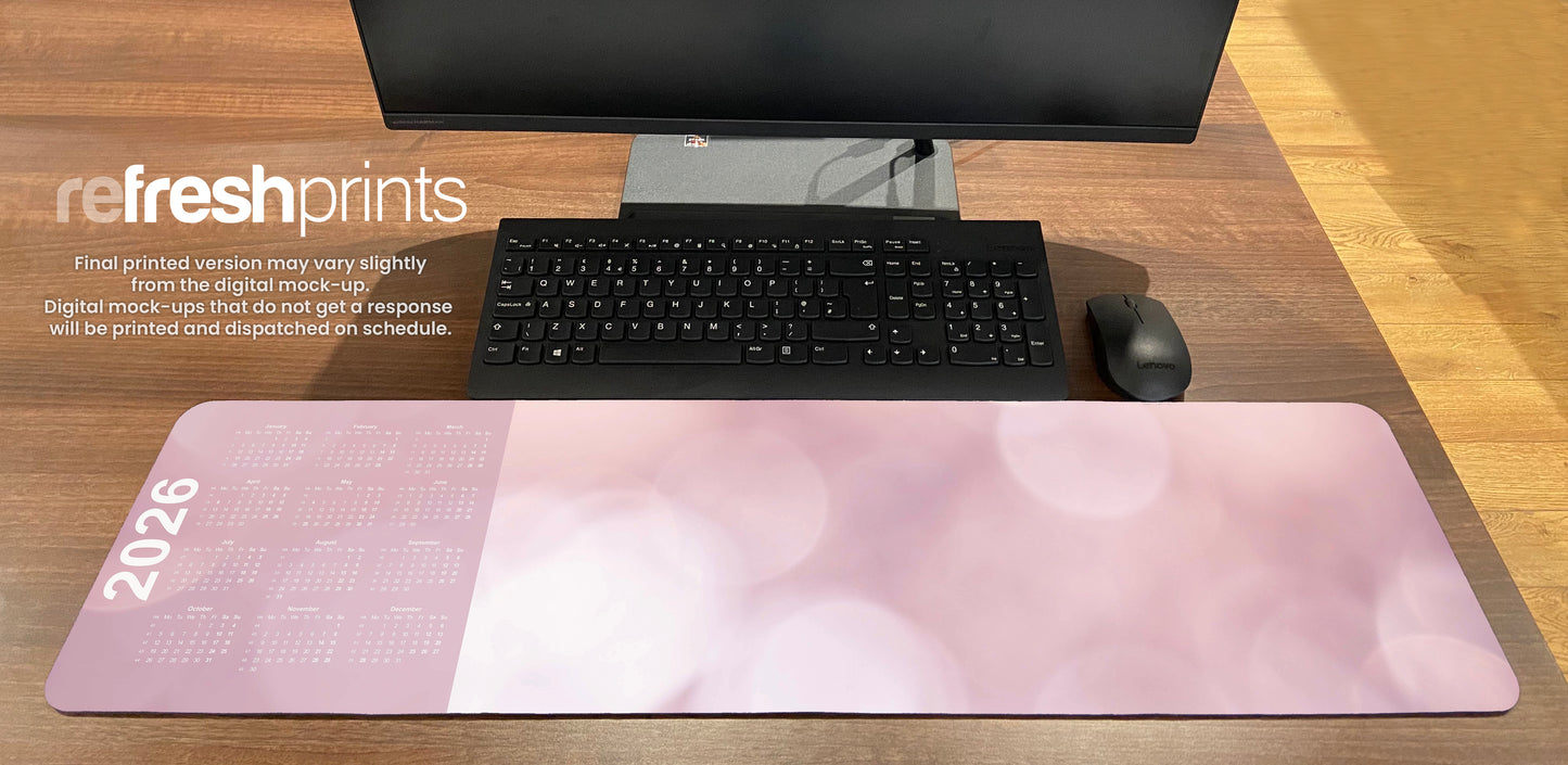 Pink Bubbles Large Mouse Mat