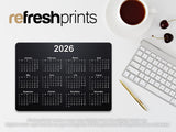 Textured Calendar Regular Mouse Mat
