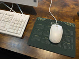 Green Leaves Calendar Regular Mouse Mat