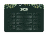 Green Leaves Calendar Regular Mouse Mat