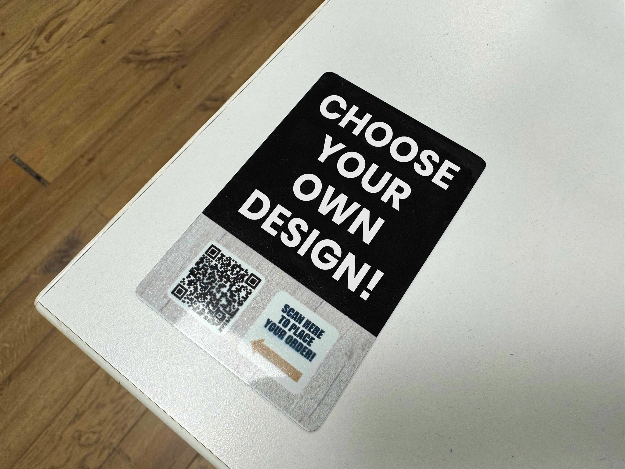 Custom Metal Table Card (Make Your Own Design)