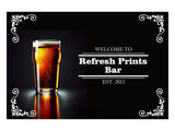 Beer Glass Metal Bar Sign