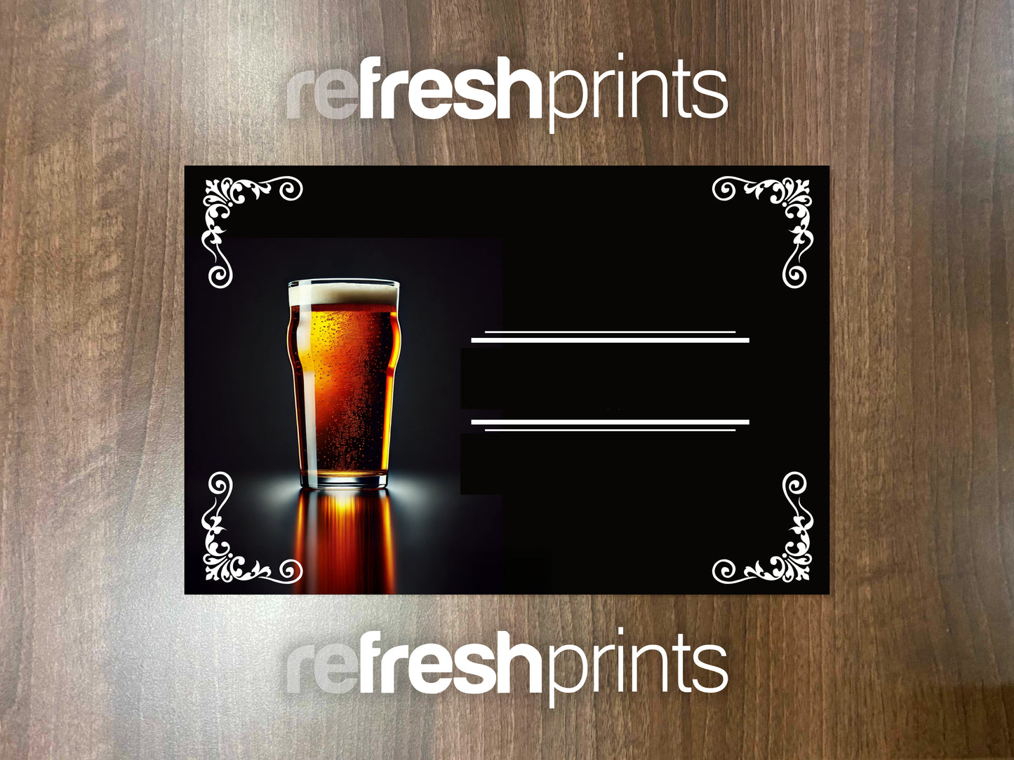 Beer Glass Metal Bar Sign