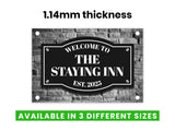 Brick Wall Metal Bar Sign