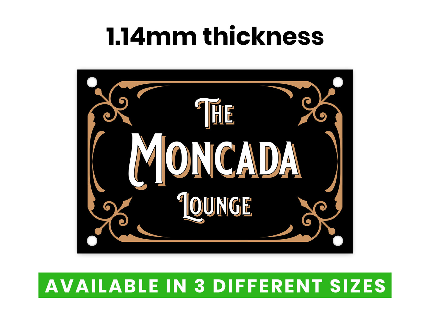 Vintage Font Metal Bar Sign