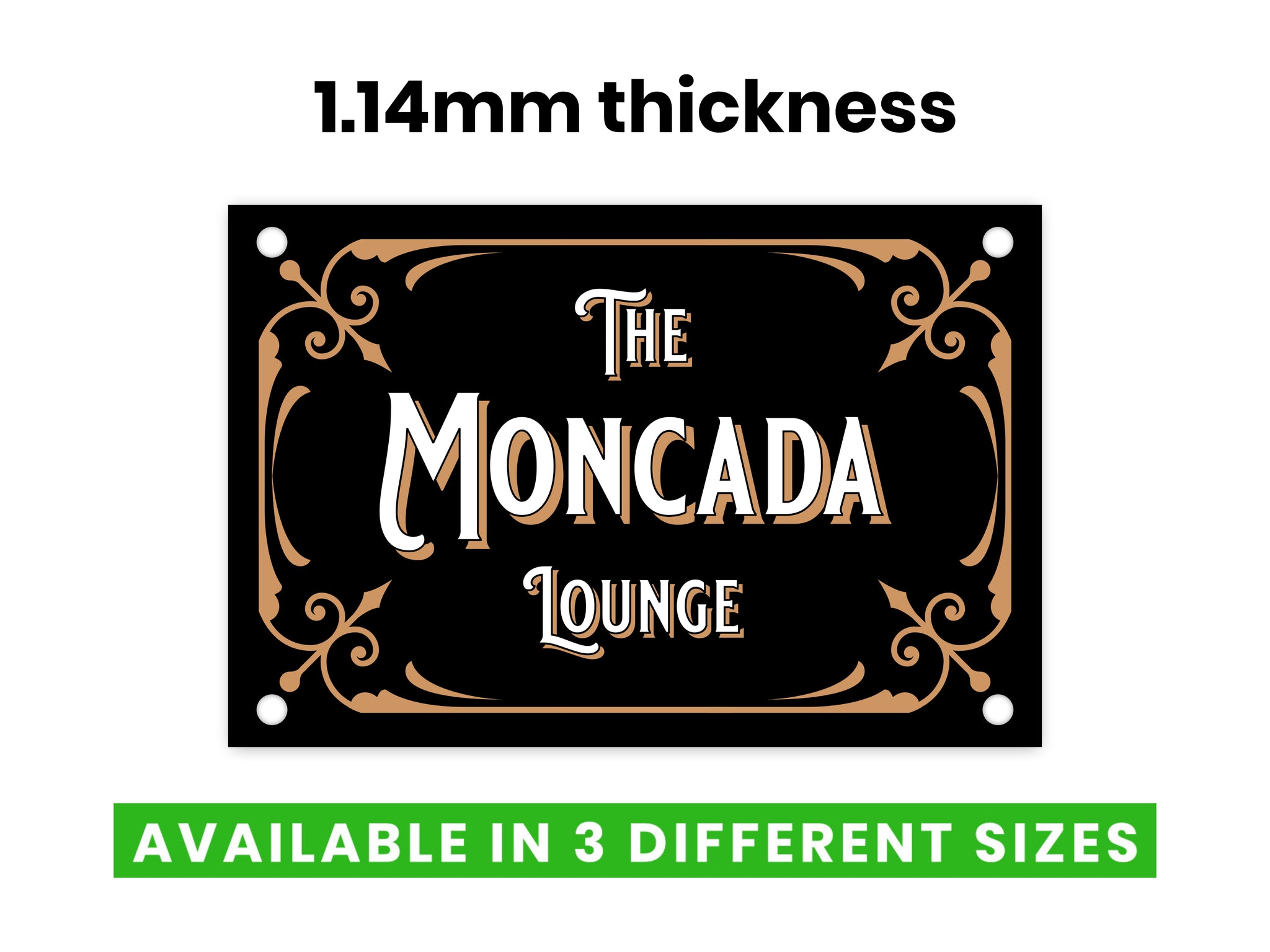 Vintage Font Metal Bar Sign