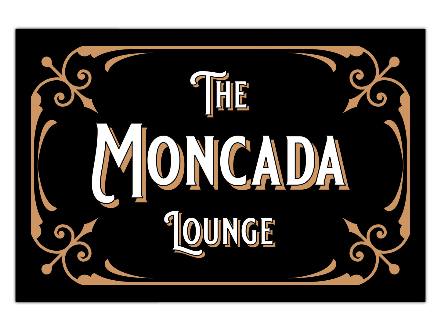 Vintage Font Metal Bar Sign