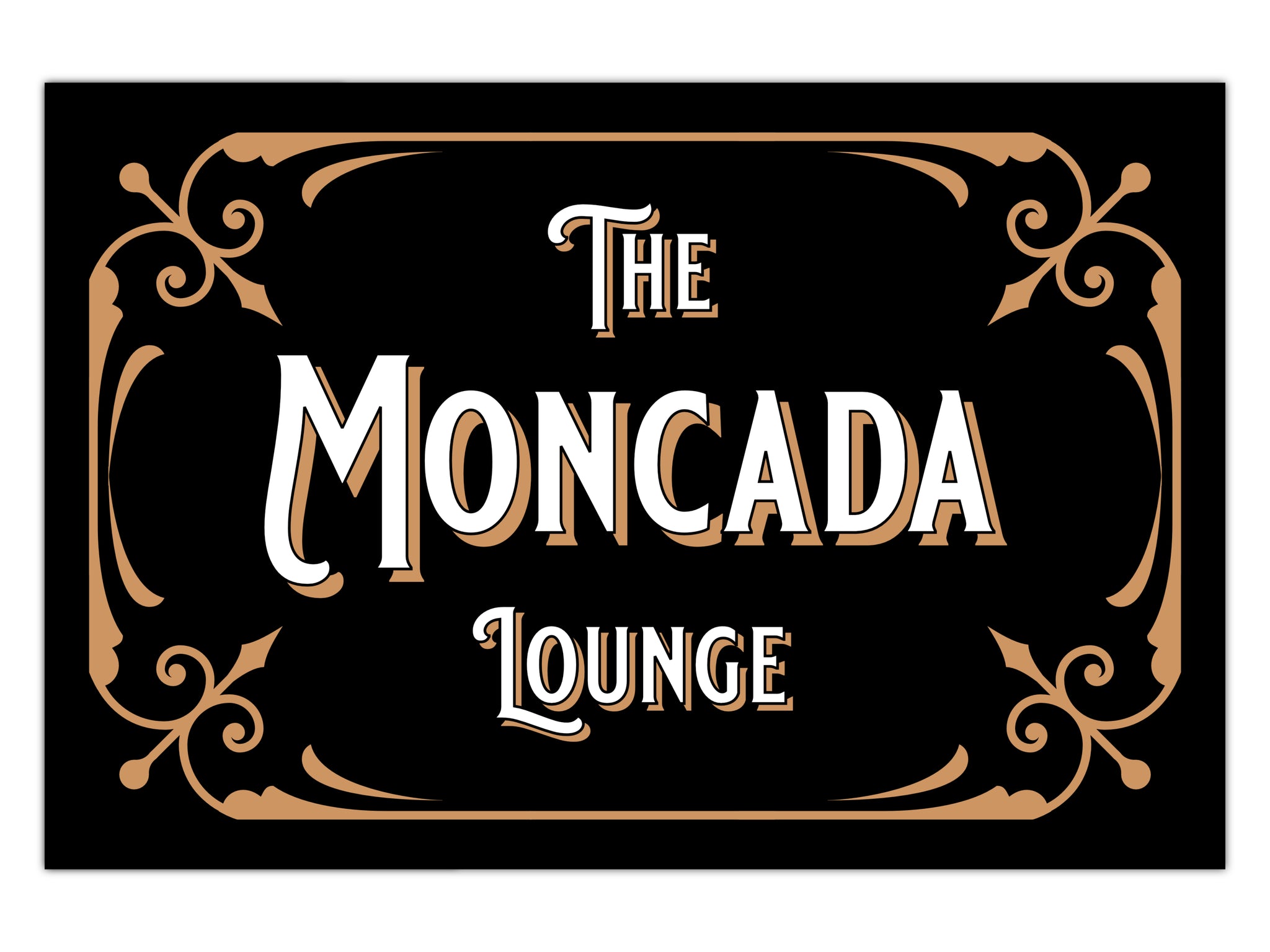 Vintage Font Metal Bar Sign