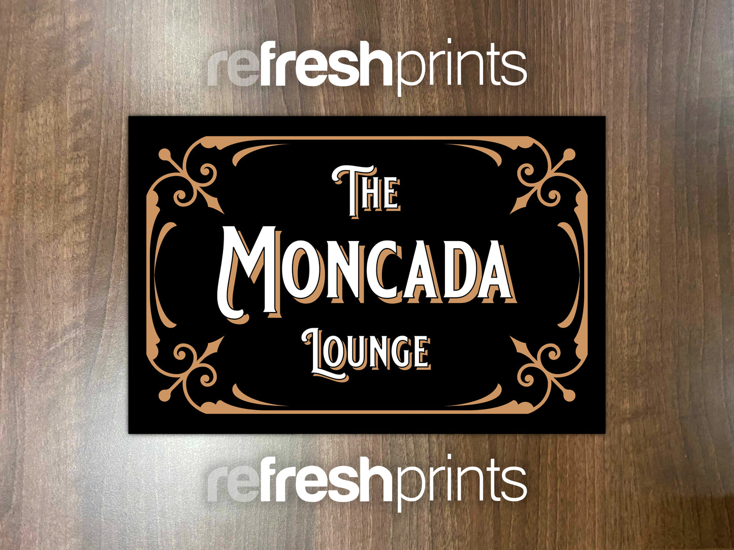Vintage Font Metal Bar Sign