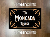 Vintage Font Metal Bar Sign