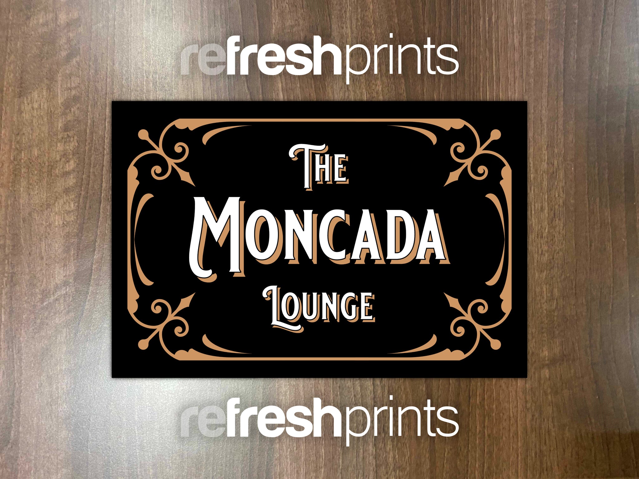 Vintage Font Metal Bar Sign