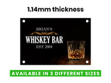 Whiskey Splash Metal Bar Sign