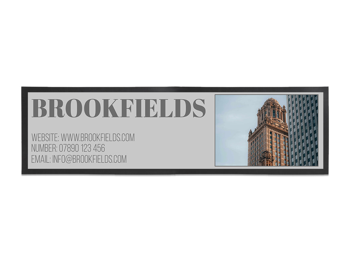 Business Counter Large Mat (Logo/Image and Contact Info)