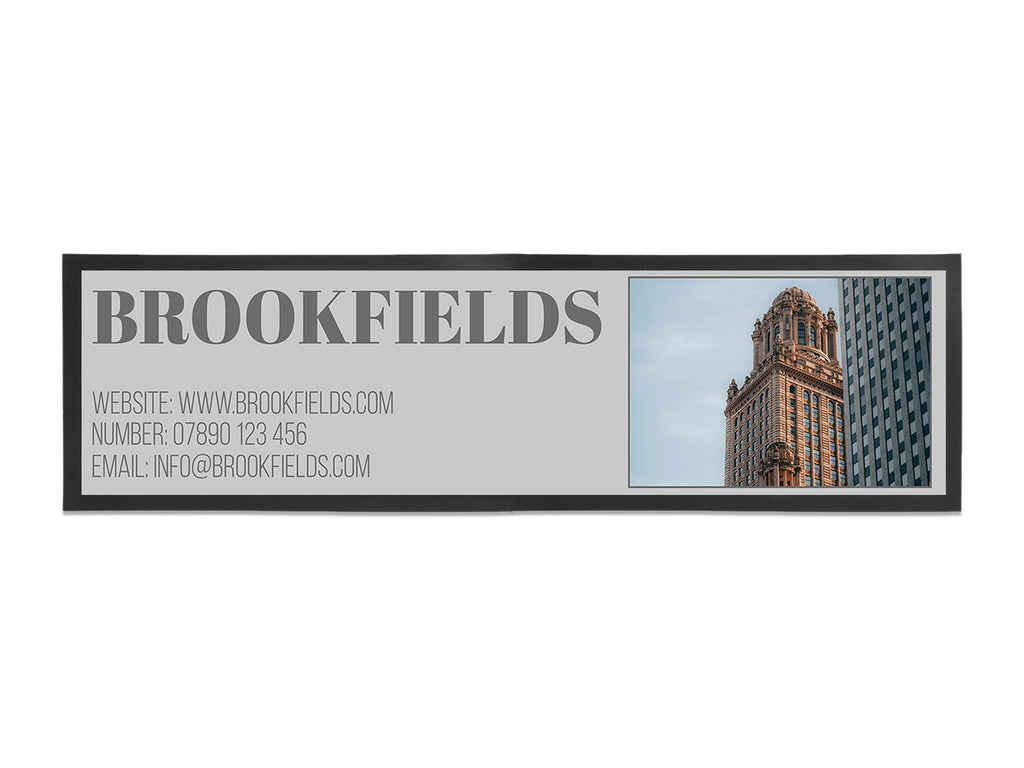 Business Counter Large Mat (Logo/Image and Contact Info)
