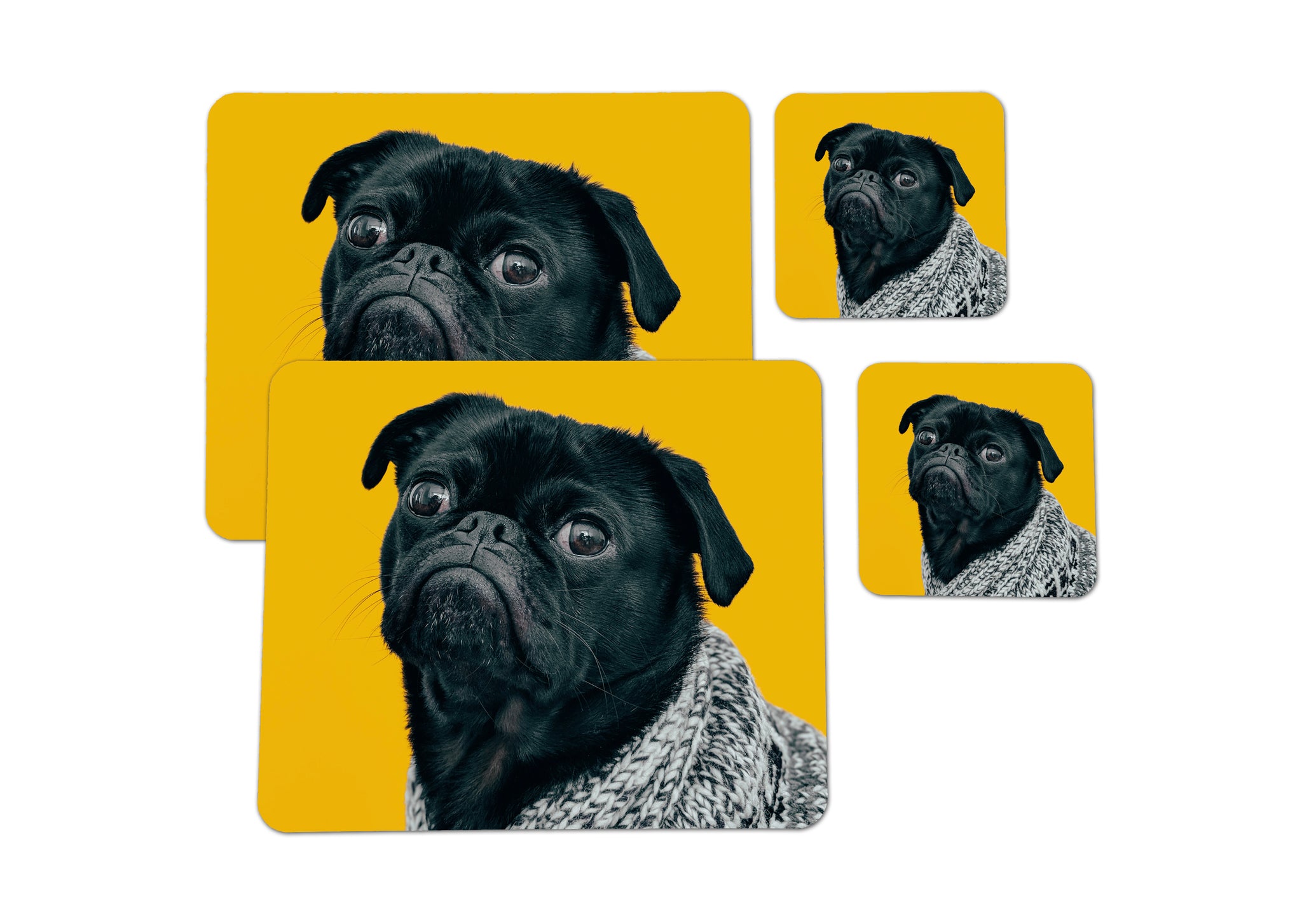2 Custom Cork-Backed Placemats & 2 Coaster Set