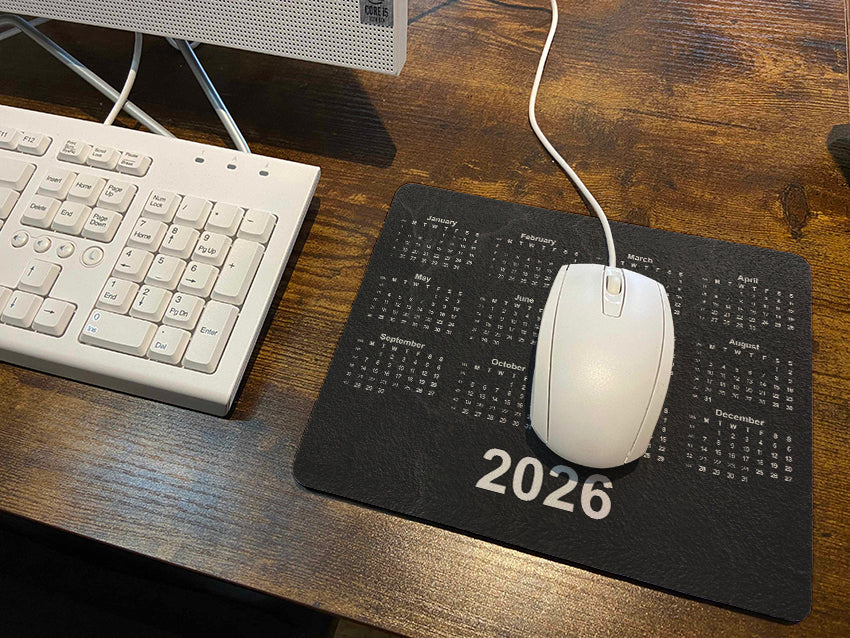 Textured Slate Calendar Regular Mouse Mat
