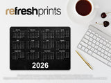 Textured Slate Calendar Regular Mouse Mat