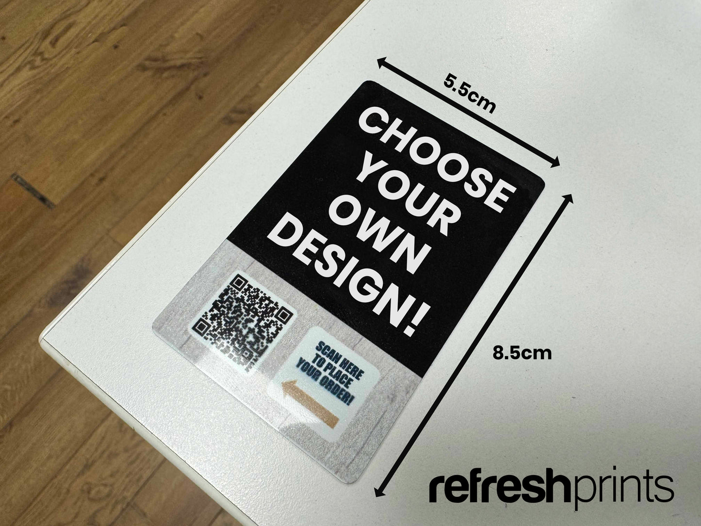 Custom Metal Table Card