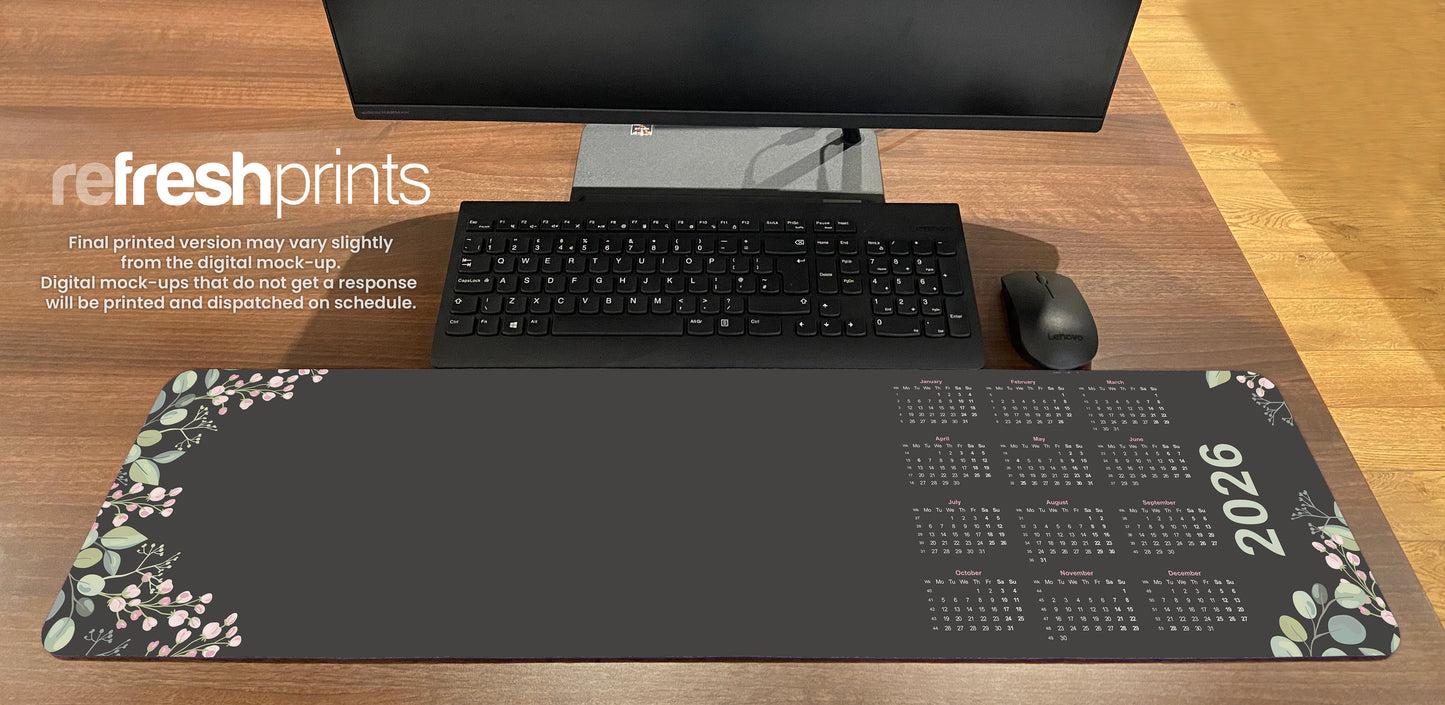Floral Borders Large Mouse Mat