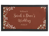 Terracotta Wedding Floral Border Bar Runners