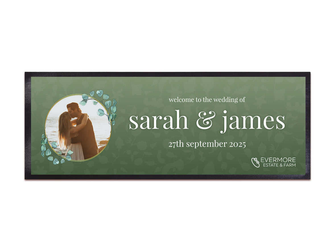 Floral Frame Wedding Bar Runners