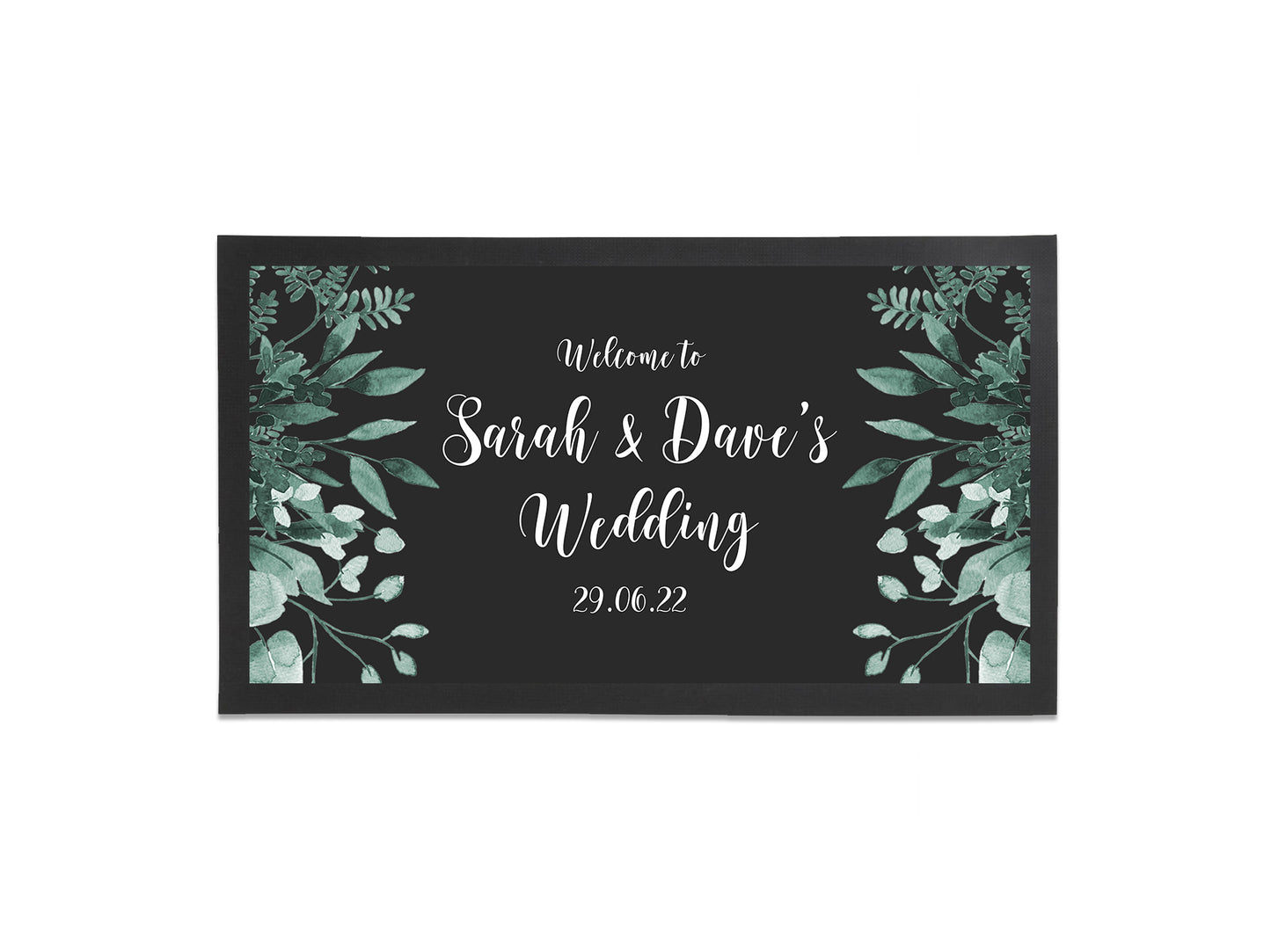 Black Wedding Leaves Bar Runners