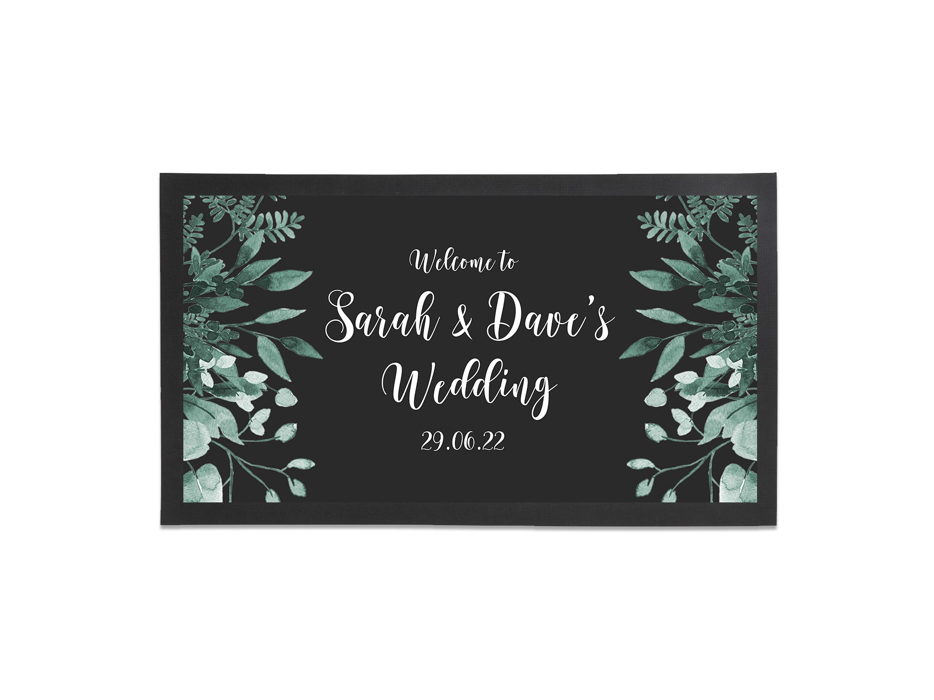 Black Wedding Leaves Bar Runners