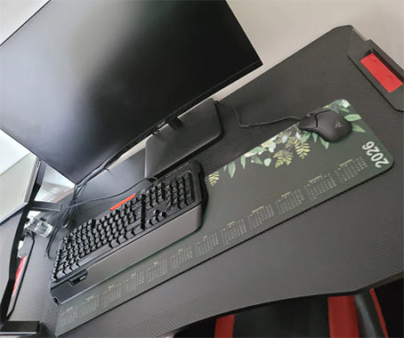Green Leaves Large Mouse Mat