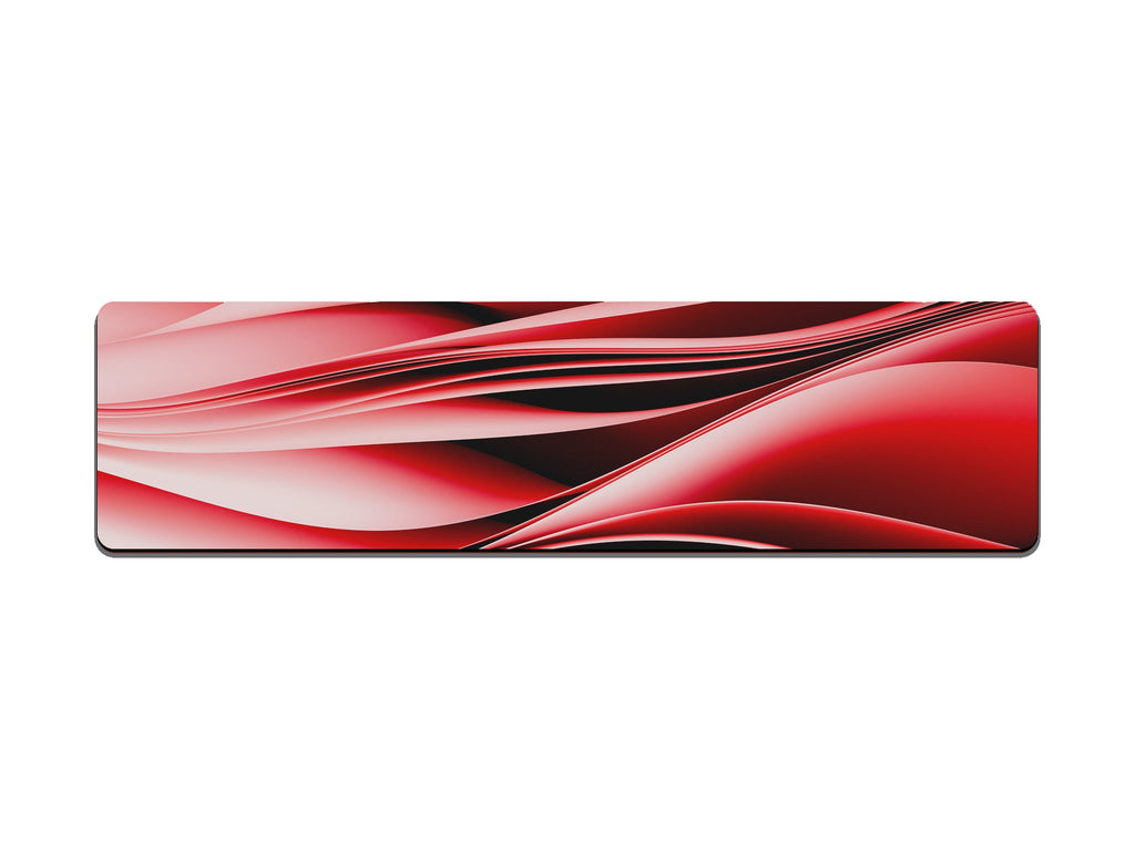 Abstract Red Wavy Lines Gaming Mat - Desk Mat - 3 SIZES - Bar - Mats.co.uk