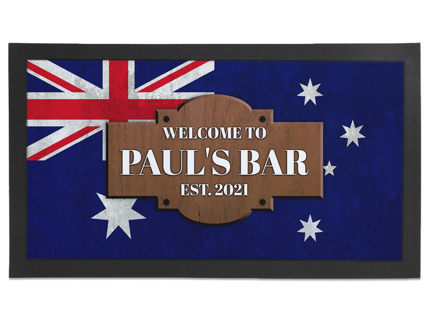 Australia Flag Regular Bar Runner - Bar - Mats.co.uk
