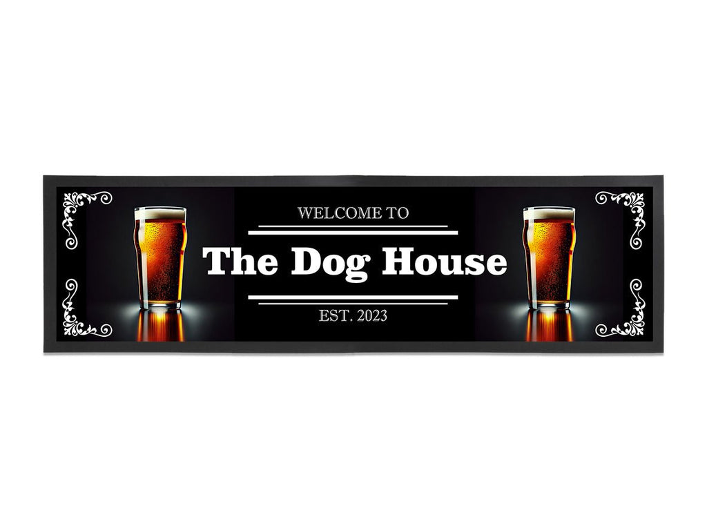 Beer Glass Large Bar Runner - Bar - Mats.co.uk