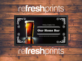 Beer Glass Regular Bar Runner (Non - Personalised) - Bar - Mats.co.uk