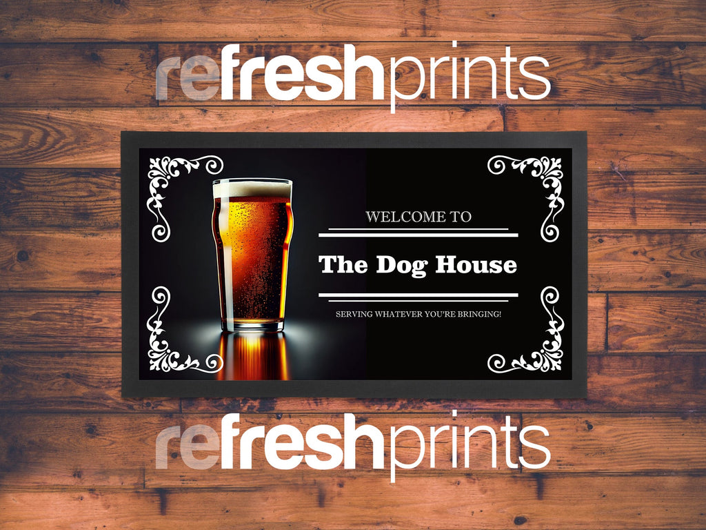 Beer Glass Regular Bar Runner (Non - Personalised) - Bar - Mats.co.uk