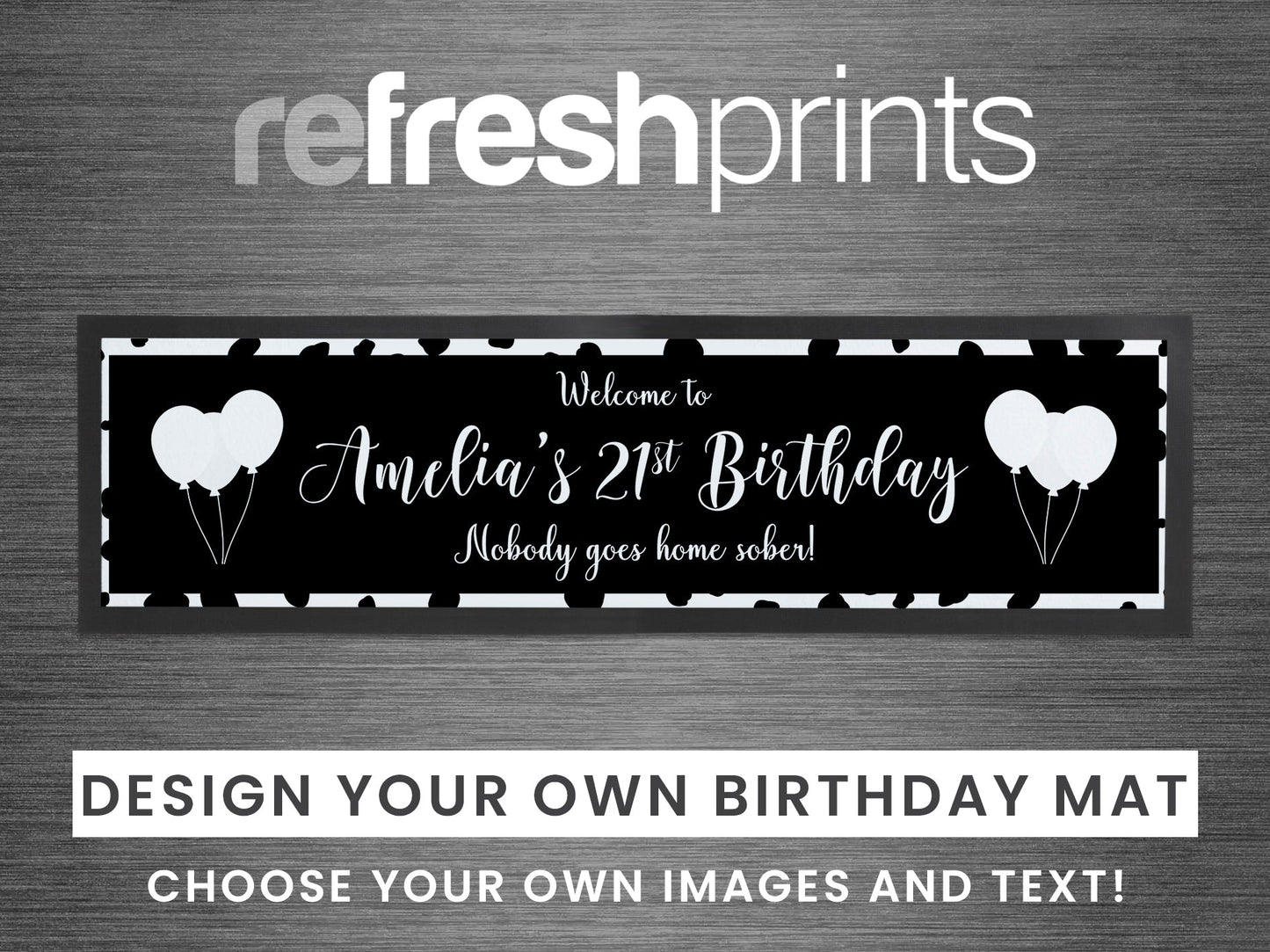 Birthday Dalmation Large Bar Runner - Bar - Mats.co.uk