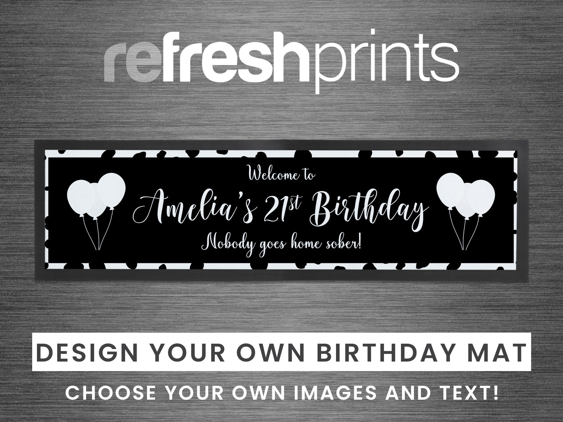 Birthday Dalmation Large Bar Runner - Bar - Mats.co.uk