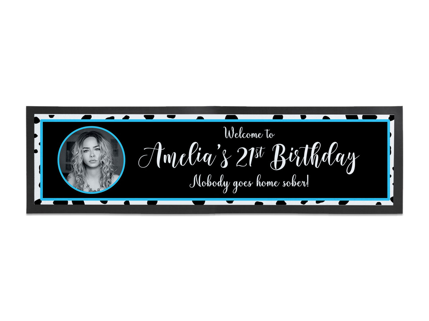 Birthday Dalmation Photo Large Bar Runner - Bar - Mats.co.uk