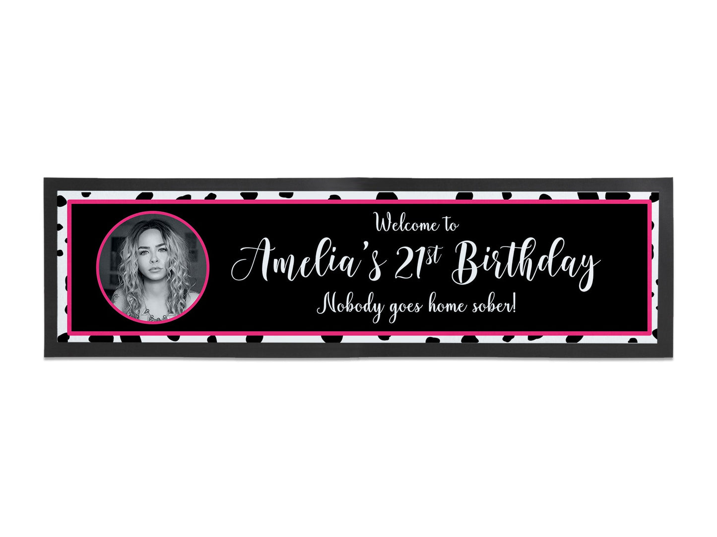 Birthday Dalmation Photo Large Bar Runner - Bar - Mats.co.uk
