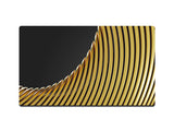 Black and Gold Metallic Ridge Surface Gaming Mat - Desk Mat - 3 SIZES - Bar - Mats.co.uk