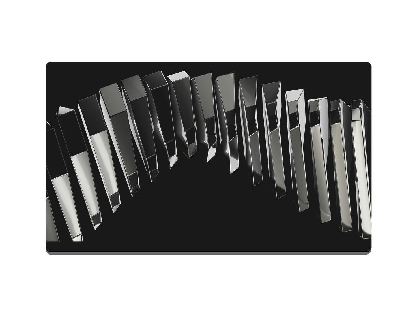 Black and Silver Metallic Bars Gaming Mat - Desk Mat - 3 SIZES - Bar - Mats.co.uk