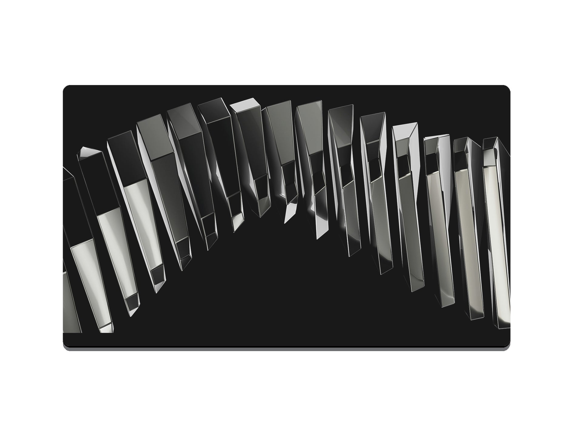 Black and Silver Metallic Bars Gaming Mat - Desk Mat - 3 SIZES - Bar - Mats.co.uk