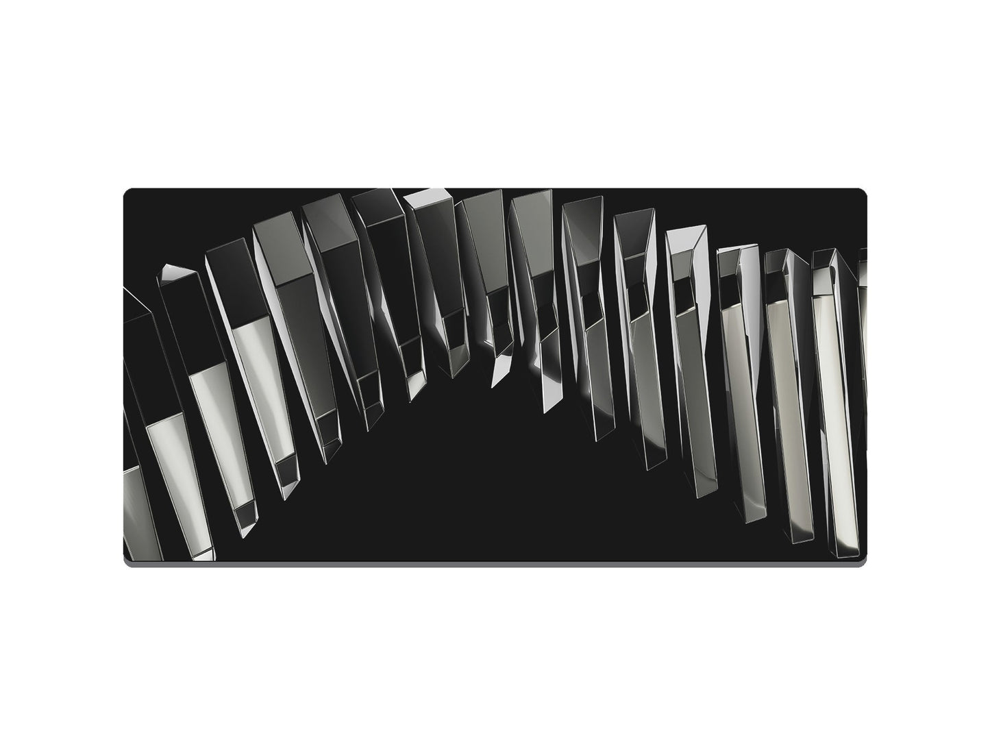 Black and Silver Metallic Bars Gaming Mat - Desk Mat - 3 SIZES - Bar - Mats.co.uk