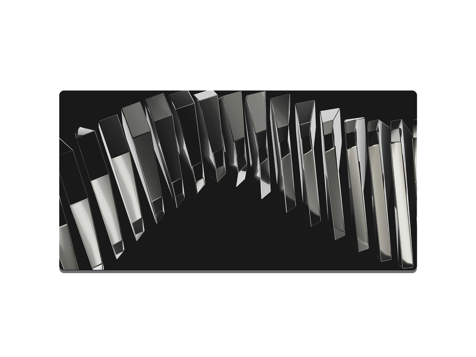 Black and Silver Metallic Bars Gaming Mat - Desk Mat - 3 SIZES - Bar - Mats.co.uk