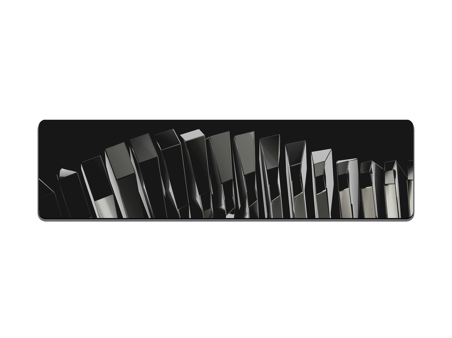 Black and Silver Metallic Bars Gaming Mat - Desk Mat - 3 SIZES - Bar - Mats.co.uk