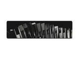 Black and Silver Metallic Bars Gaming Mat - Desk Mat - 3 SIZES - Bar - Mats.co.uk
